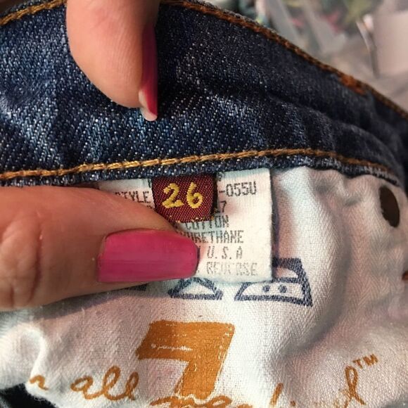 7 for All Mankind Boy Cut Button Fly Jeans 26 - Picture 6 of 11